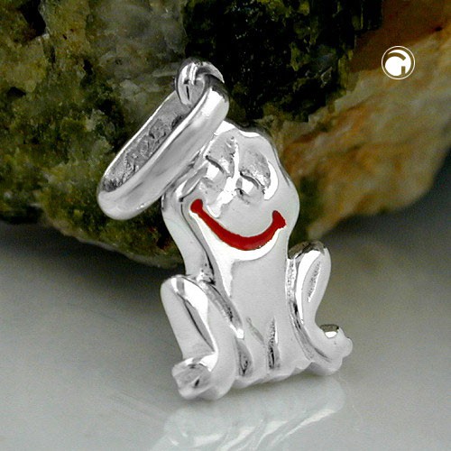Anhänger lächelnder Frosch 925 Silber