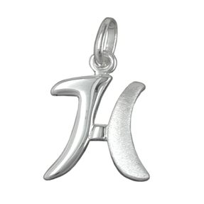 Anhänger Silberanhänger Buchstabe H aus echtem 925 Silber Unisex
