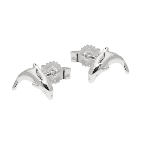 Stecker Ohrstecker Ohrschmuck springender Delfin 925 Silber Damen