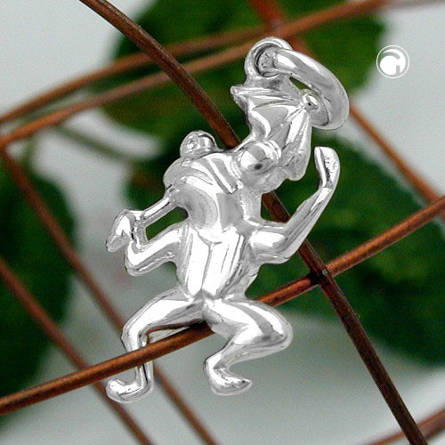 Anhänger Frosch mit Schirm 925 Silber
