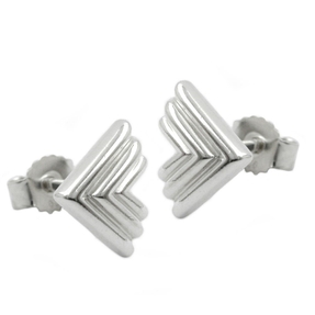 Stecker Ohrstecker Ohrschmuck Winkel 3 fach 925 Silber Damen
