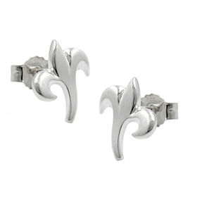 Stecker Ohrstecker kleine Blüte mattiert echtes 925 Silber Damen
