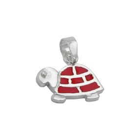 Anhänger Silberanhänger Schildkröte rot 925 Sterlingsilber Kinder Anhänger Silberanhänger Schildkröte rot 925 Sterlingsilber Kinder