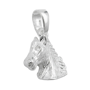 Anhänger Silberanhänger Pferdekopf massiv 925 Sterlingsilber Damen