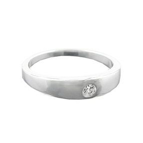 Anhänger Taufring mit Zirkonia kantige Form 925 Silber für Kinder