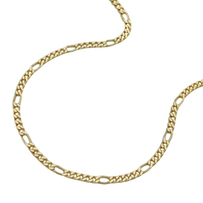 1,5mm Figarokette Halskette Collier aus 375 Gold Gelbgold 42cm Damen