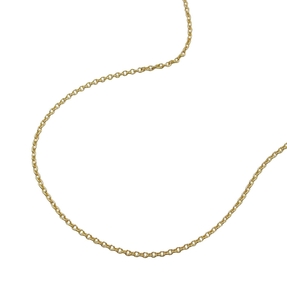 0,7mm Rundankerkette Halskette Collier aus 375 Gold Gelbgold 42cm Goldkette
