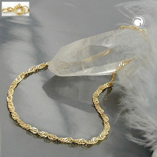 1,8mm Singapurkette 375 Gelbgold 50cm