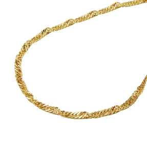 1,3mm Singapurkette Kette Collier Halskette 585 Gelbgold Damen 42cm