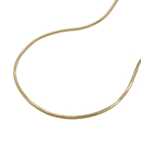 0,7mm Schlangenkette 5-kant Collier Halskette 585 Gelbgold Damen 45cm Goldkette