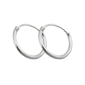 Ohrringe Creolen Creole 13mm 925 Echt Silber Drahtcreole für Damen