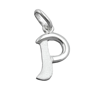 Anhänger Buchstabe P aus 925 Sterling Silber Kettenanhänger für Damen