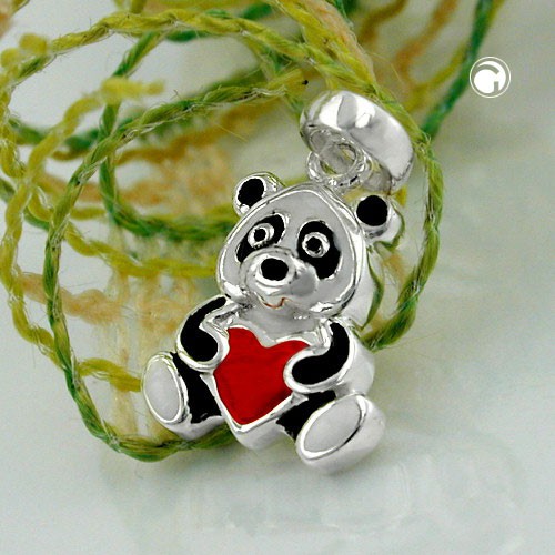 Anhänger Panda Bär mit Herz 925 Silber