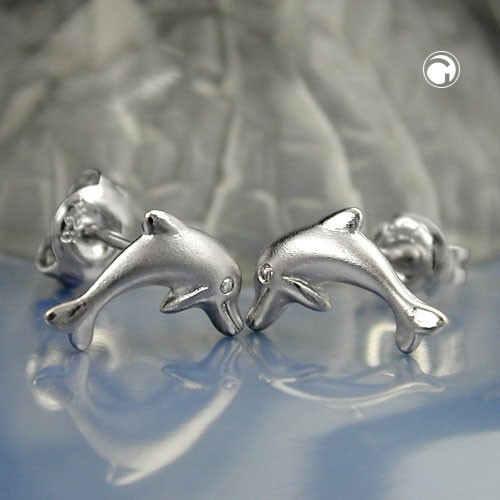 Ohrstecker springender Delfin 925 Silber