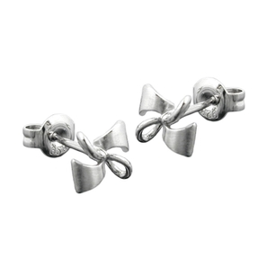 Ohrstecker Stecker kleine Schleife Schleifen 925 Silber teilmattiert Damen Ohrstecker Stecker kleine Schleife Schleifen 925 Silber teilmattiert Damen