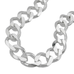 11x2,8mm Armband Weitpanzerkette Armkette aus 925 Silber 23cm Unisex