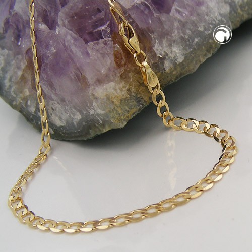 3,3mm Armkette Panzerkette 585 Gold bicolor 19cm