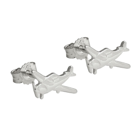 Paar Ohrstecker Stecker Ohrschmuck kleines Flugzeug 925 Silber Kinder