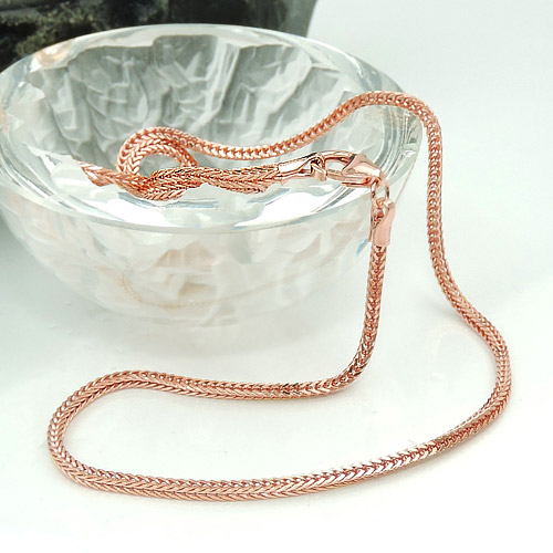 1,5mm Collier Fuchsschwanz 925 Silber 42cm