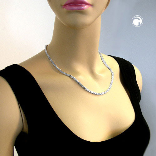 2mm Collier Königskette vierkant 925 Silber 45cm