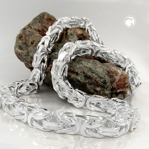 8mm Königskette vierkant 925 Silber Herren 55cm
