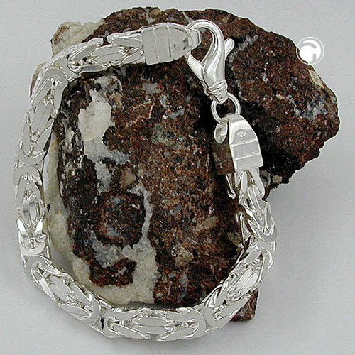 8mm Königskette vierkant 925 Silber Herren 55cm