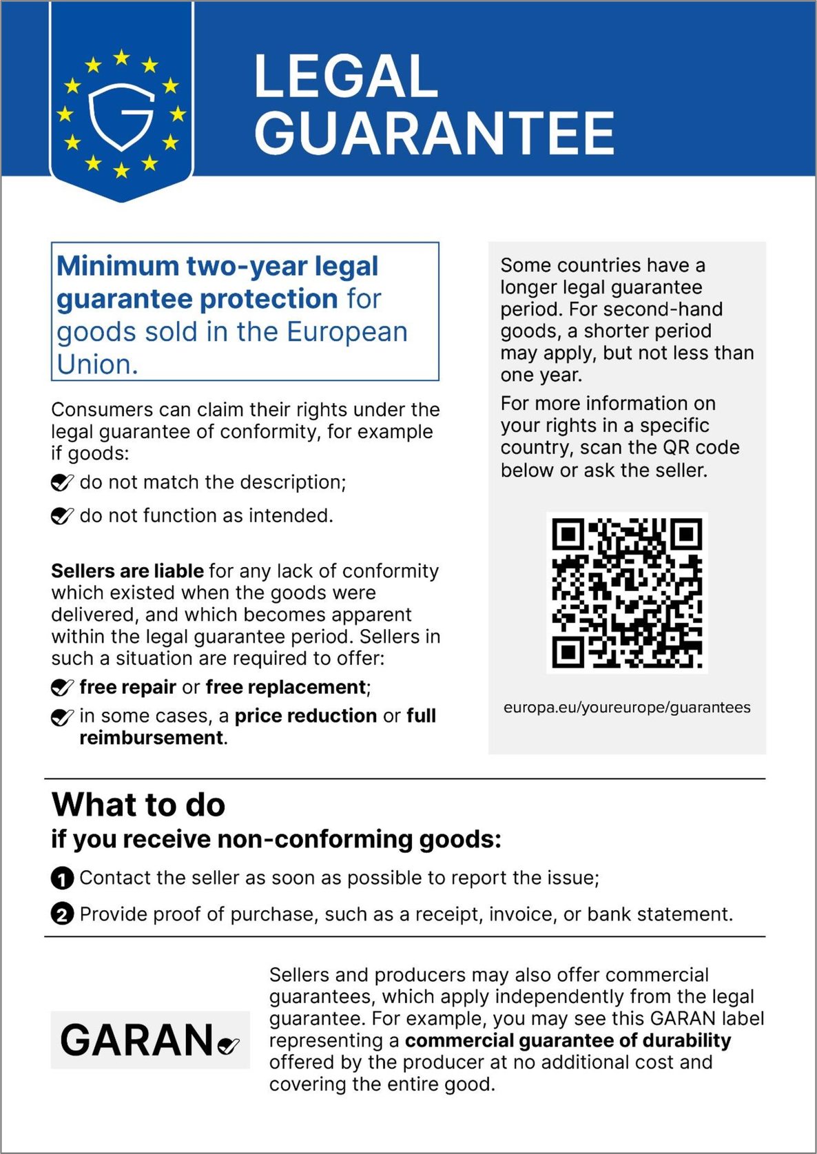 EU Legal Guarantee Notice