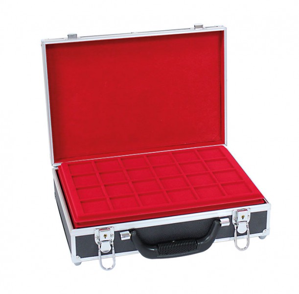 SAFE 269-9 XXL Valise à monnaie en aluminium Black Diamant pour 216 pièces + 8 plateaux rouges Mixed - Format : 350 x 240 x 82 mm SAFE 269-9 XXL Valise à monnaie en aluminium Black Diamant pour 216 pièces + 8 plateaux rouges Mixed - Format : 350 x 240 x 82 mm