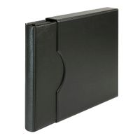 LINDNER Carte De Rangement Pour Timbres – 5 Bandes + Rabat Rhodoïd – Format 210x148 Mm – Lot De 100 – Carton Noir