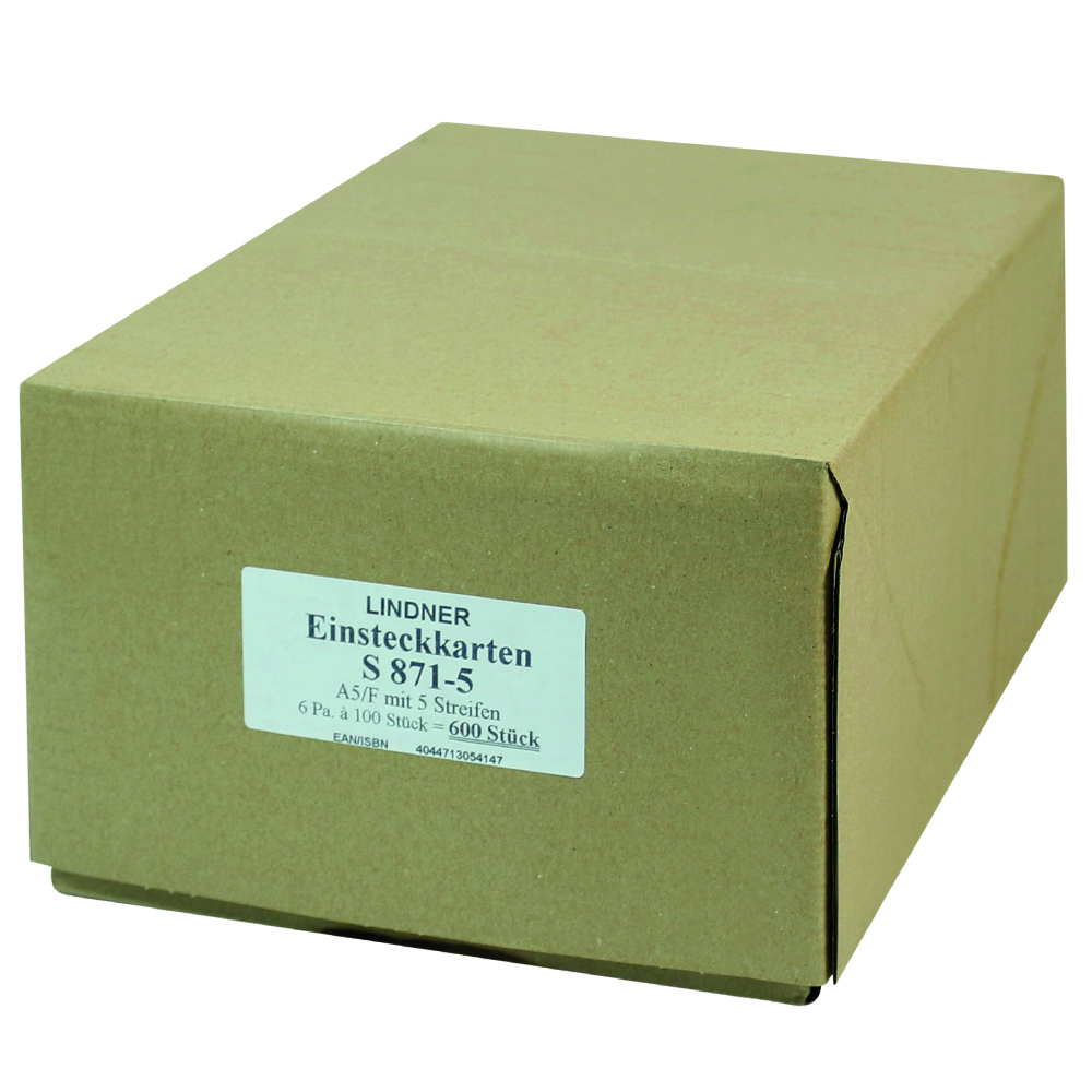 Carte de rangement pour timbres à 5 bandes avec rabat de protection
