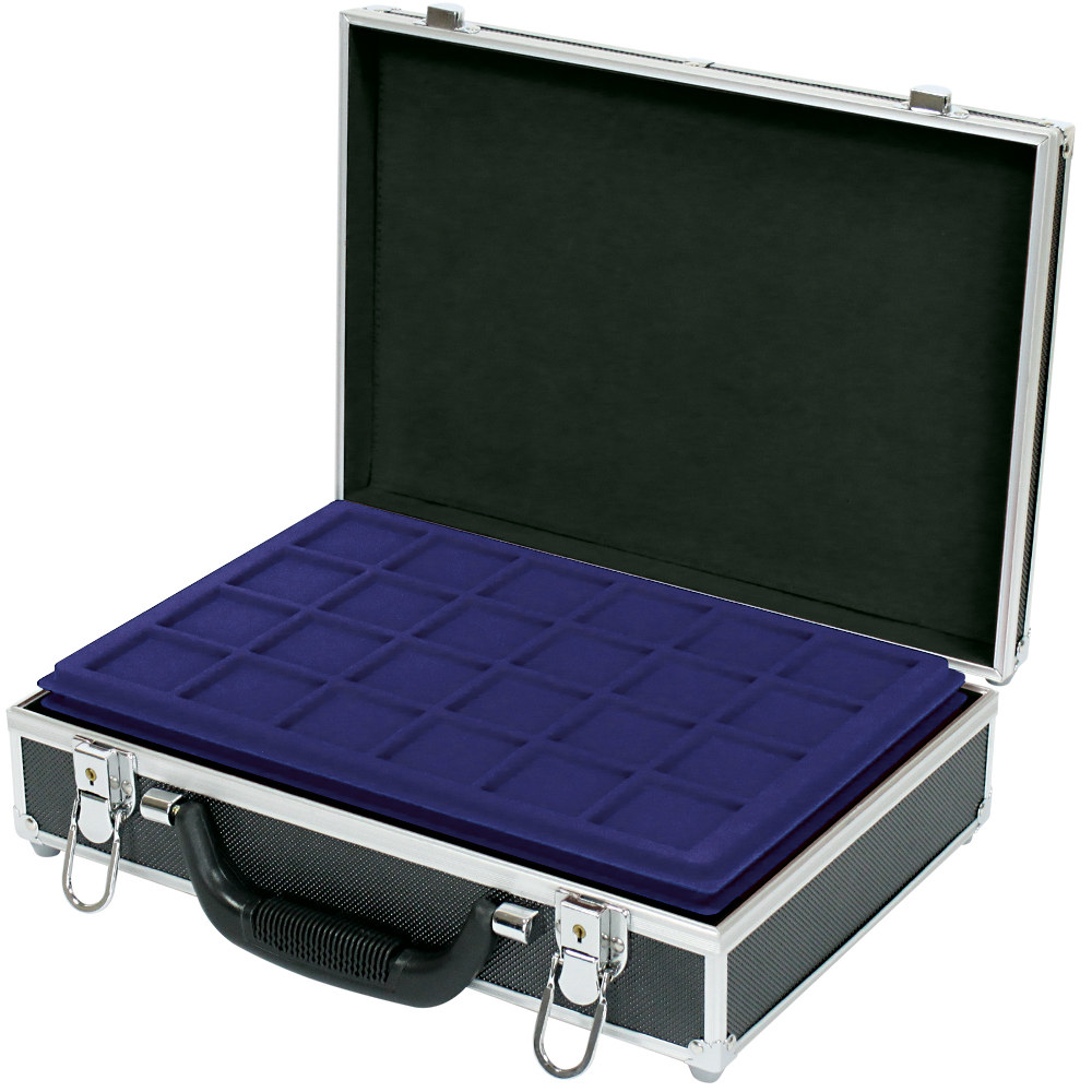 Large coin collection case with 8 coin trays of choice