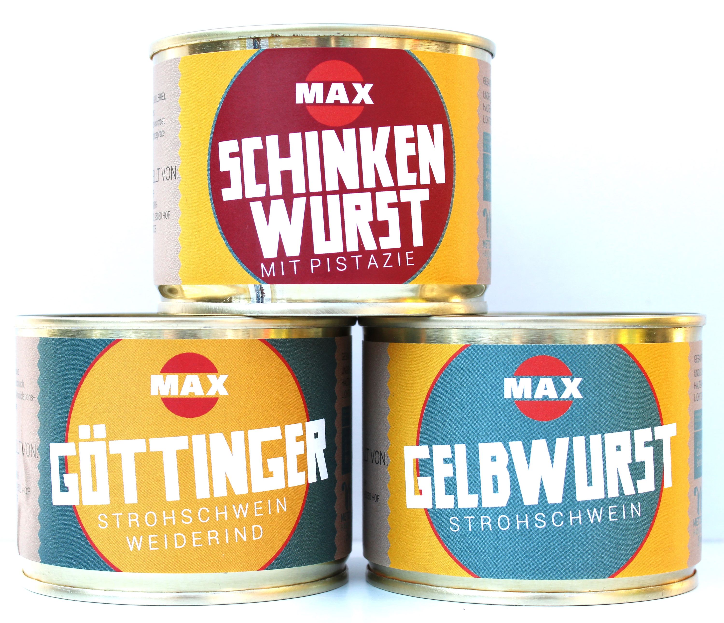 Paket] Wurstdosen-Set mit Dosen 3 x je 200g Dose
