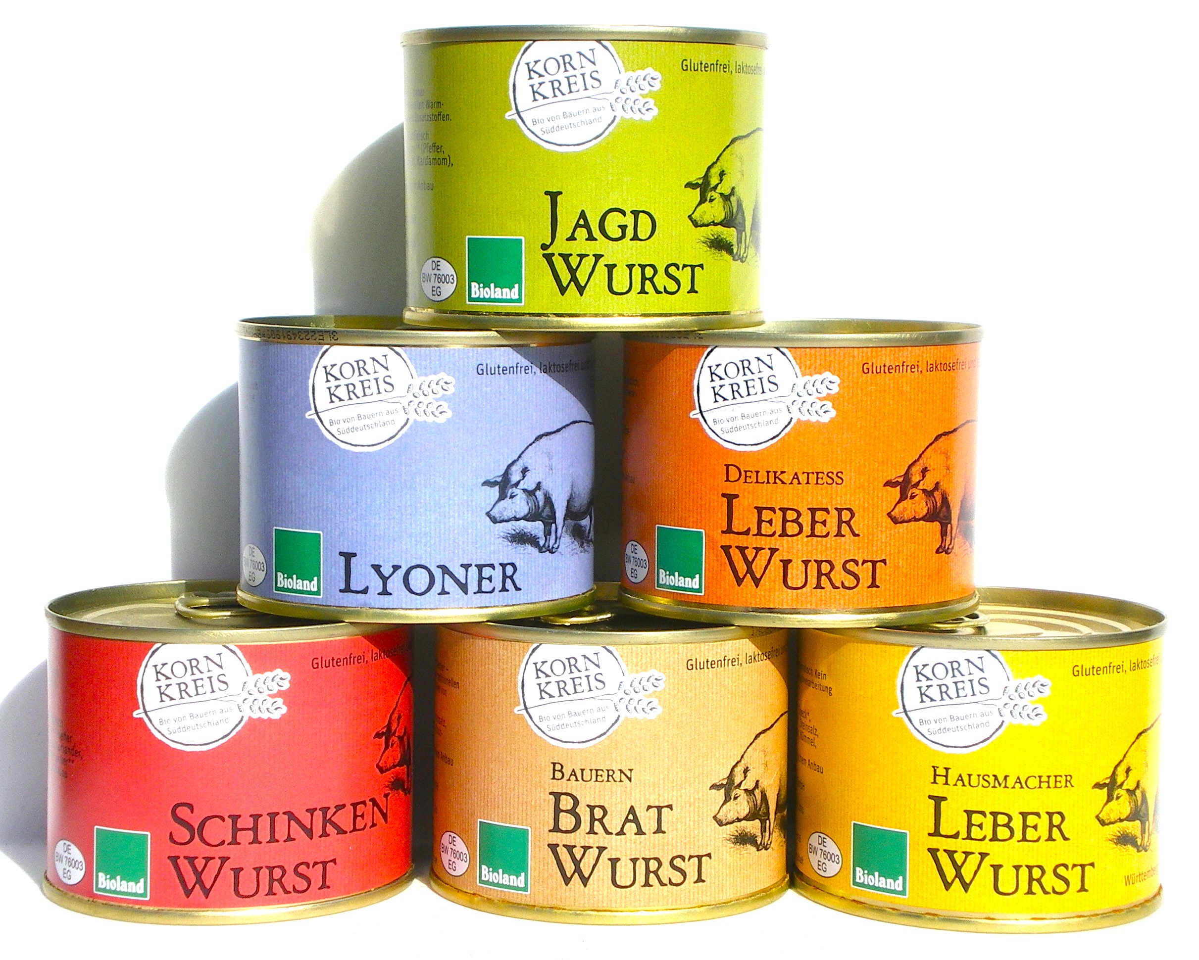 Paket] Bioland Wurstpaket mit 6 Dosen a, 190g Dose
