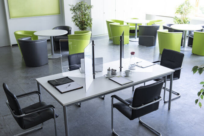 Sneeze, sneeze and spit protection for canteens, canteens and offices