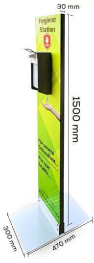 Disinfection station - Hygiene station - incl. 1000 ml dispenser