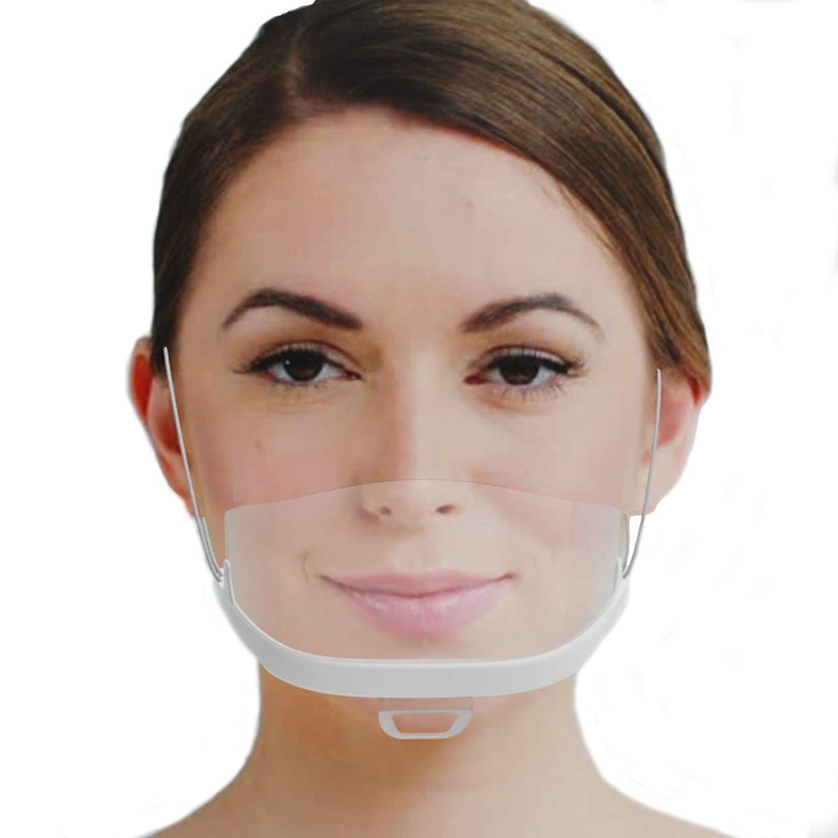 10 x plastic face visor | protective visor in white | universal face protection | visor to protect against liquids | Face Shield for mouth nose