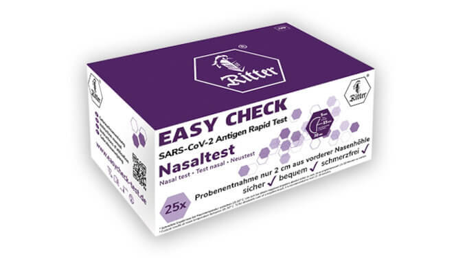 RITTER® Easycheck Antigen Nasal Test in practical display box - 20 pcs. RITTER® Easycheck Antigen Nasal Test in practical display box - 20 pcs.