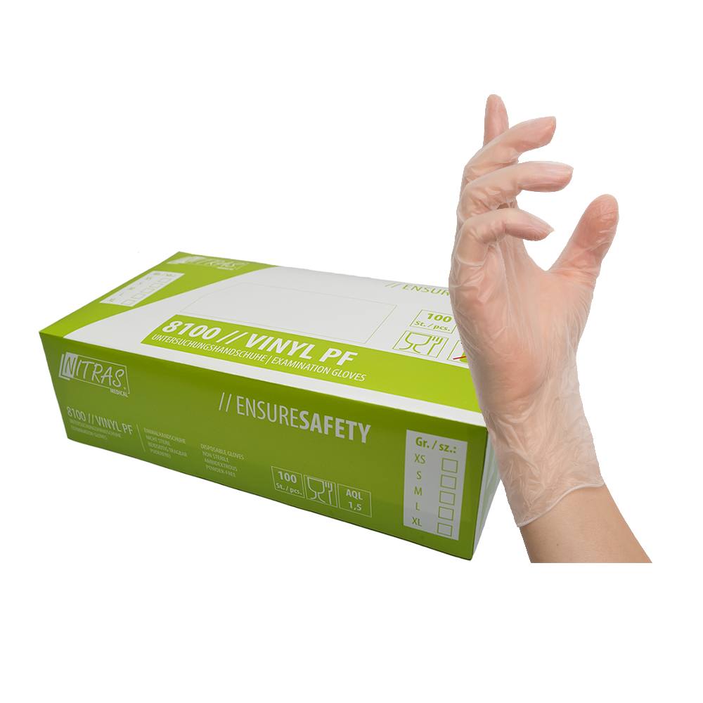 Nitras vinyl disposable gloves