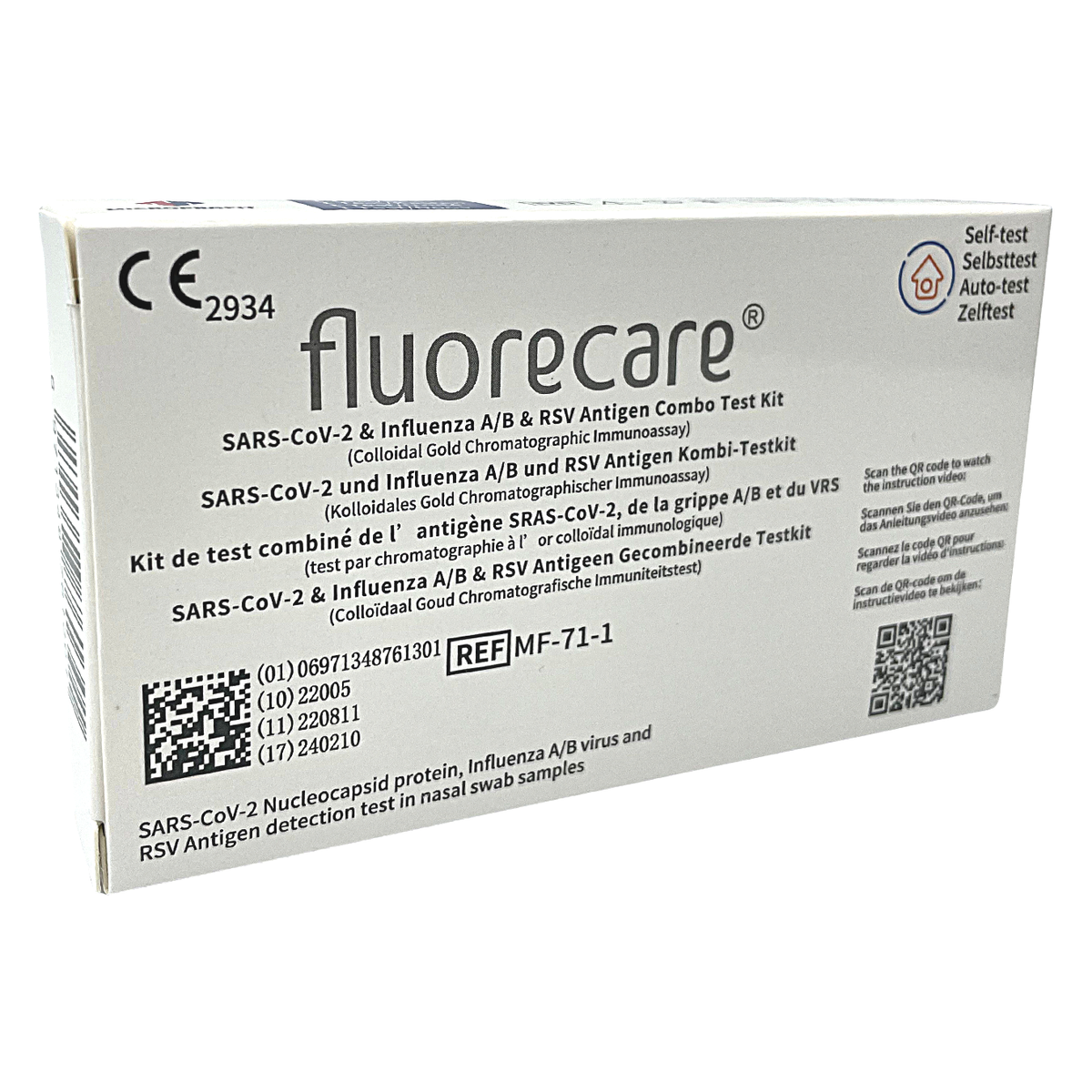 Fluorecare SARS-CoV-2 + Influenza A/B + RSV 4in1 Antigen Self-Test
