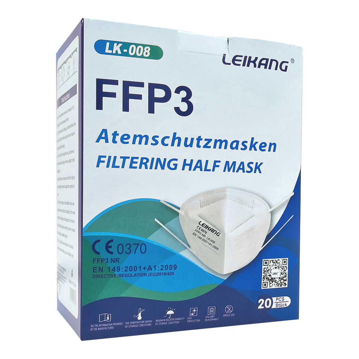 Leikang FFP3 LK-008 Respirators 20 pcs.