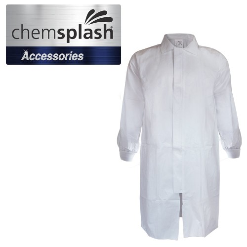 Chemsplash Knit Cuff Labcoat Zip Fastening Type PB(6-B)