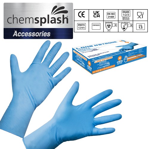 Chemsplash Long n'Strong Nitrile Disposable Glove