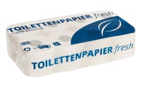 Folienpackung Toilettenpapier fresh 8 Rollen mit blauem Aufdruck