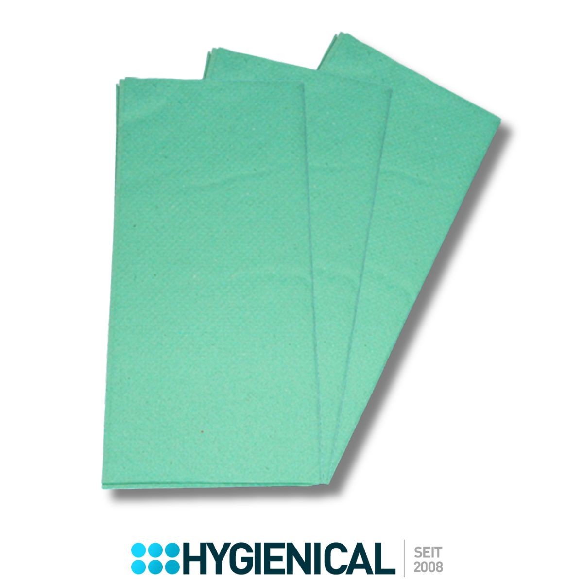 Palette grüne Papierhandtücher, Handtuchpapier 1-lagig, 25x23cm 5000 Blatt
