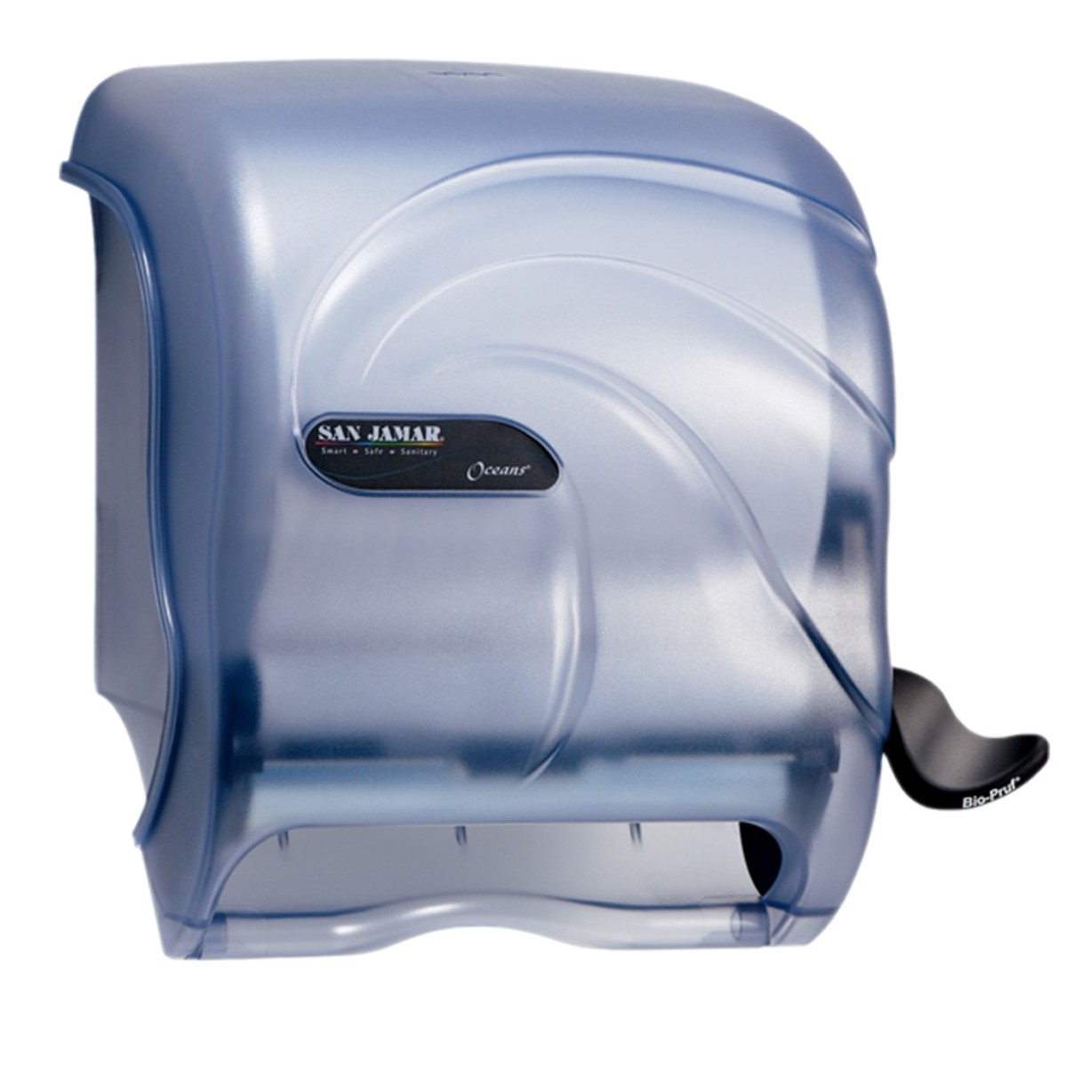 Handtuchrollenspender Element mini mit Hebeltechnik, Papierrollenspender blau/schwarz