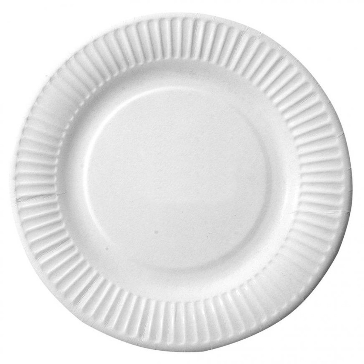 Pappteller, Imbiss-Teller, Einwegteller rund, Einmal-Pappteller, Einweggeschirr, weiß, 23cm/ 20cm