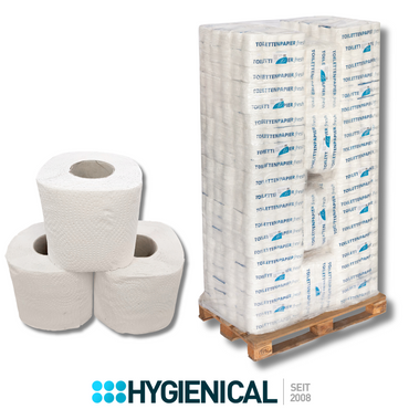 Palette Toilettenpapier 2 lagig 400 Blatt weiß Recycling-Qualität 2112 Rollen