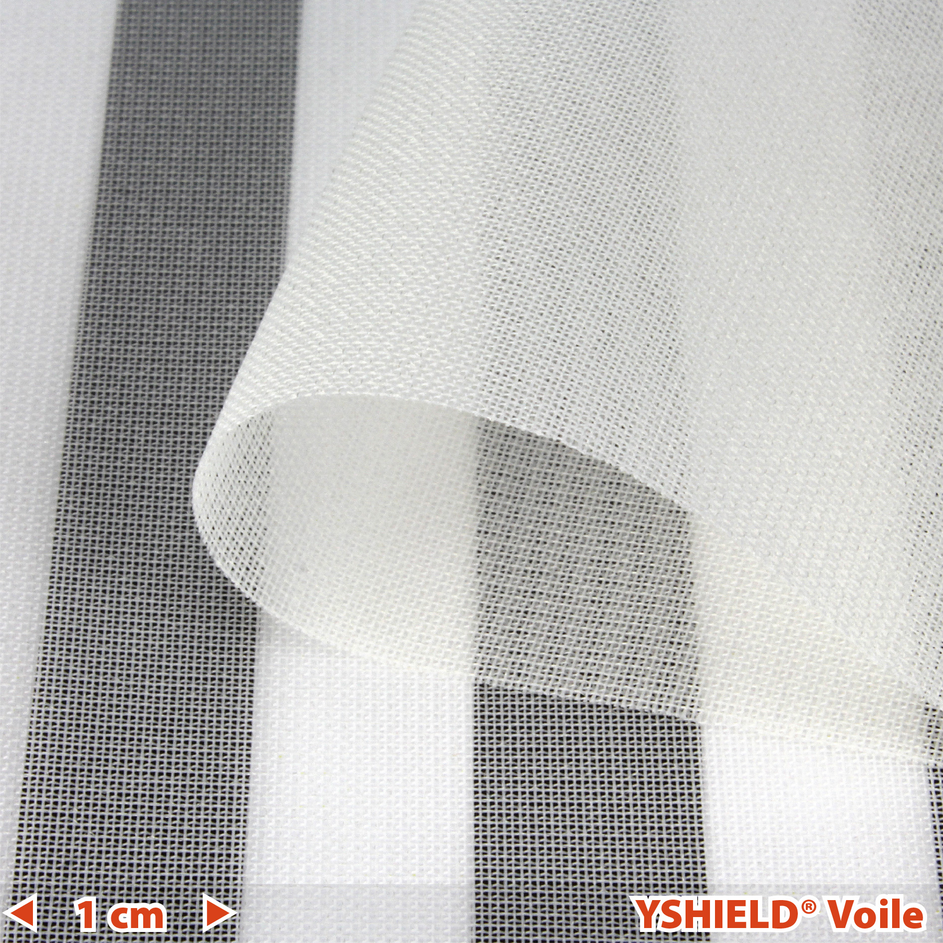 ら*い様 S / île シール sile curtain gilet Whit Swiss-Shield® VOILE | Shielding fabric | Width 250 cm | 1 meter