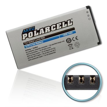 PolarCell Li-Ion Akku Nokia Lumia 820