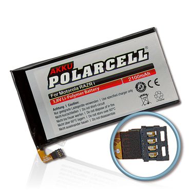 PolarCell Li-Polymer Akku Motorola RAZR i
